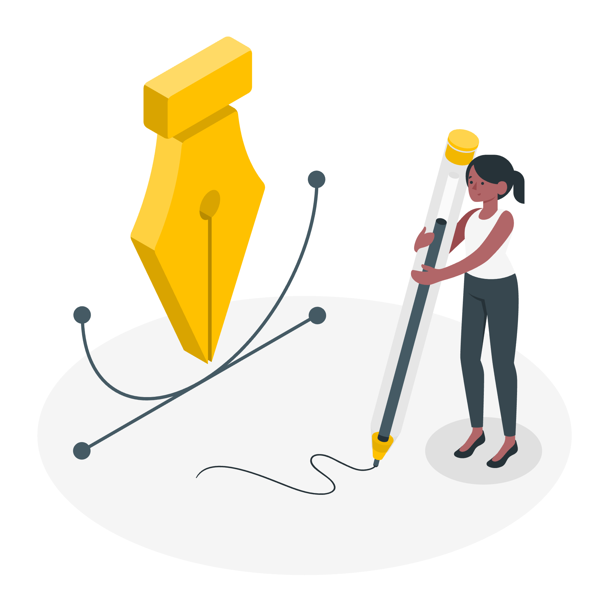 Illustration of a developer learning about a product